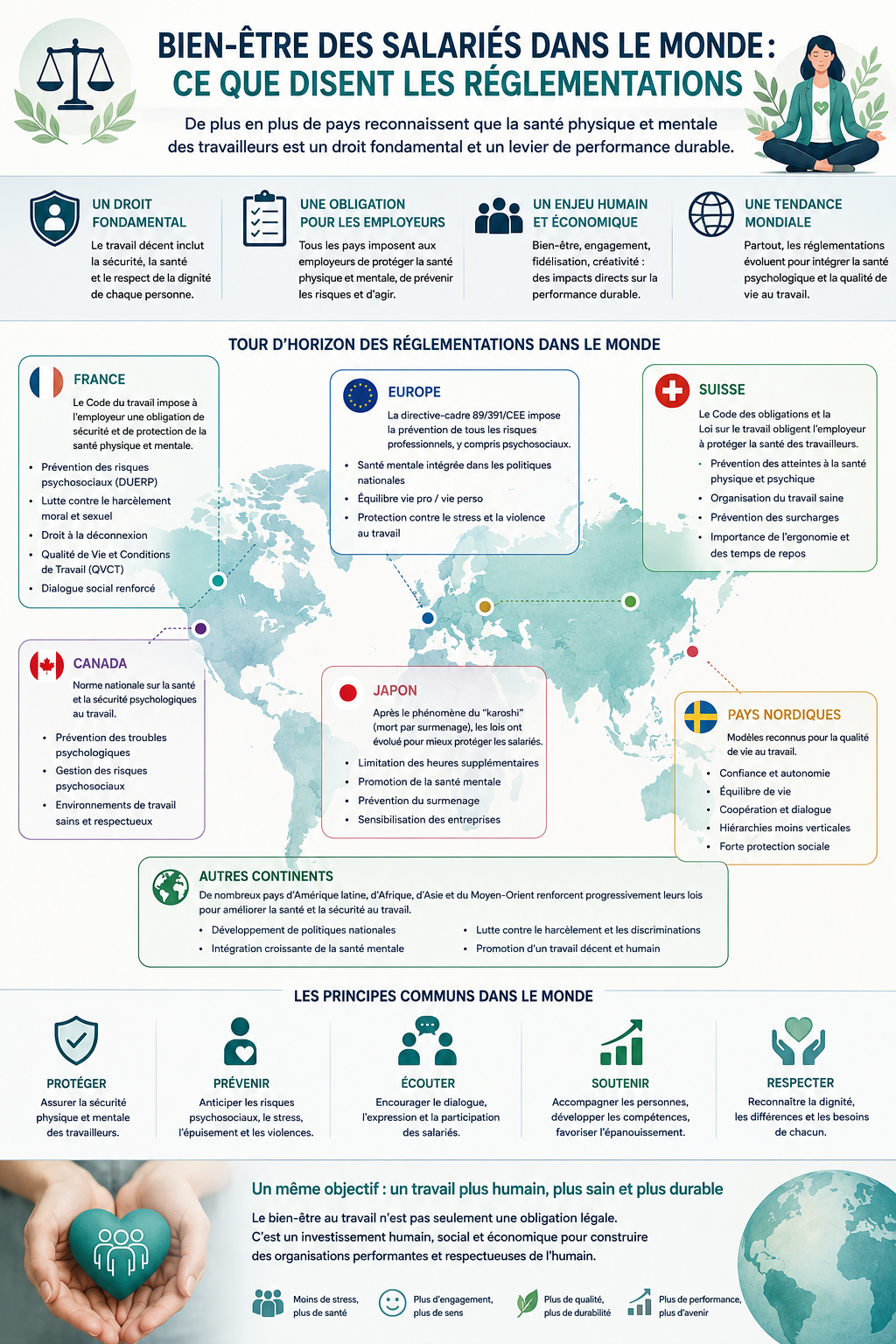 Comment les réglementations protègent-elles le bien-être des salariés dans le monde