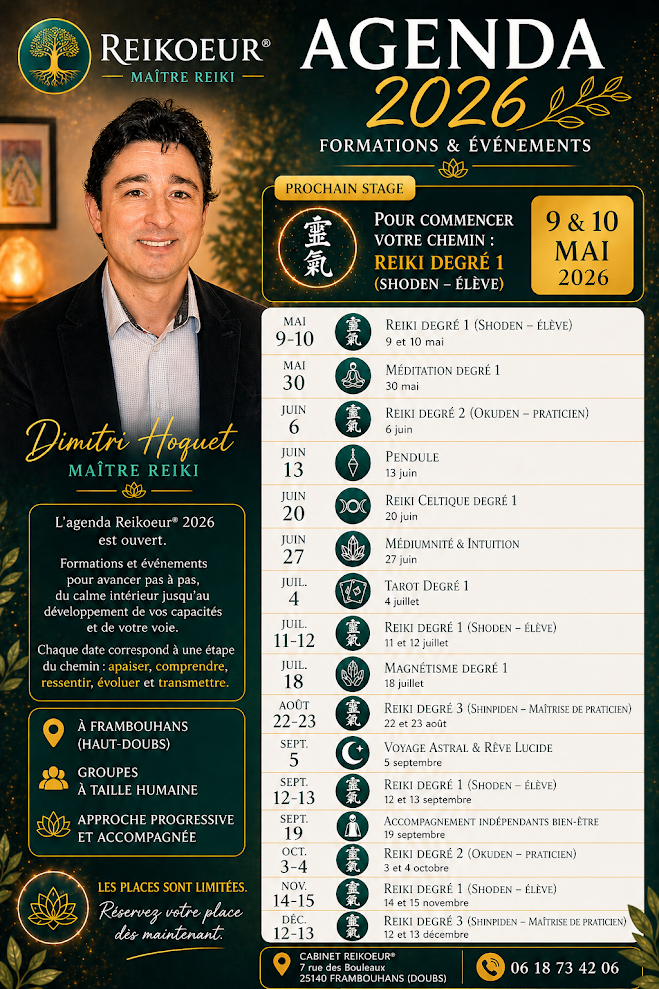 agenda formations reikoeur reiki arts énergétiques doubs