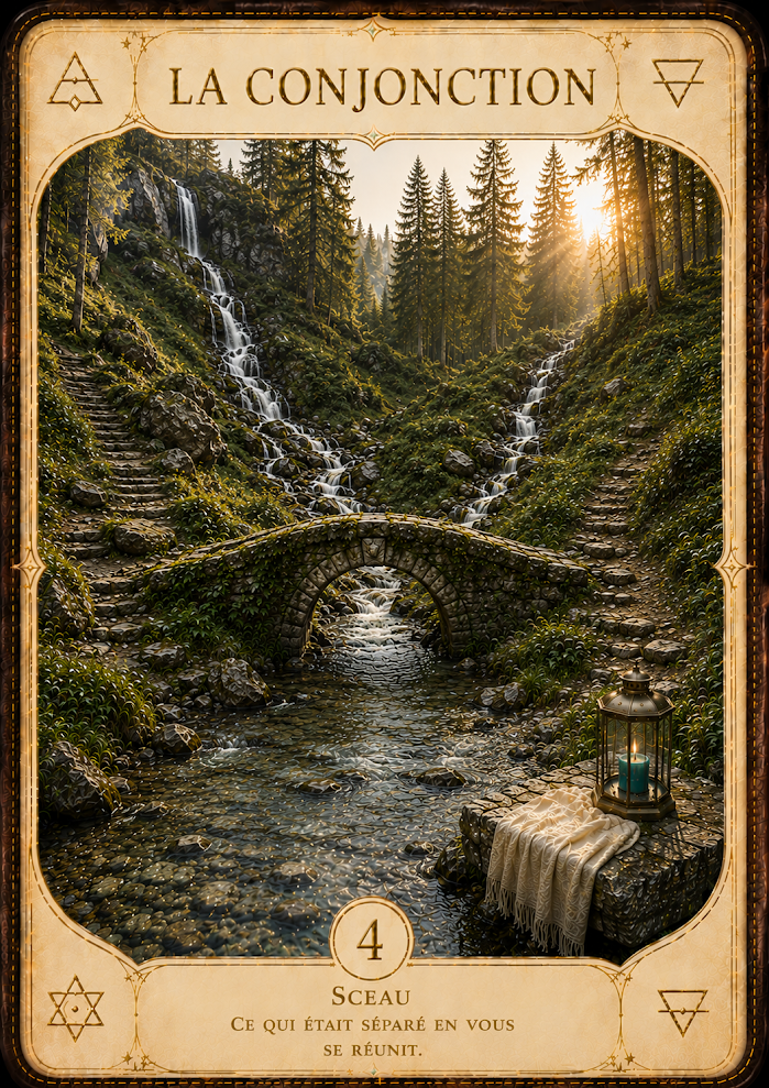 Carte La Conjonction, Oracle Alchimique Sacré Reikoeur