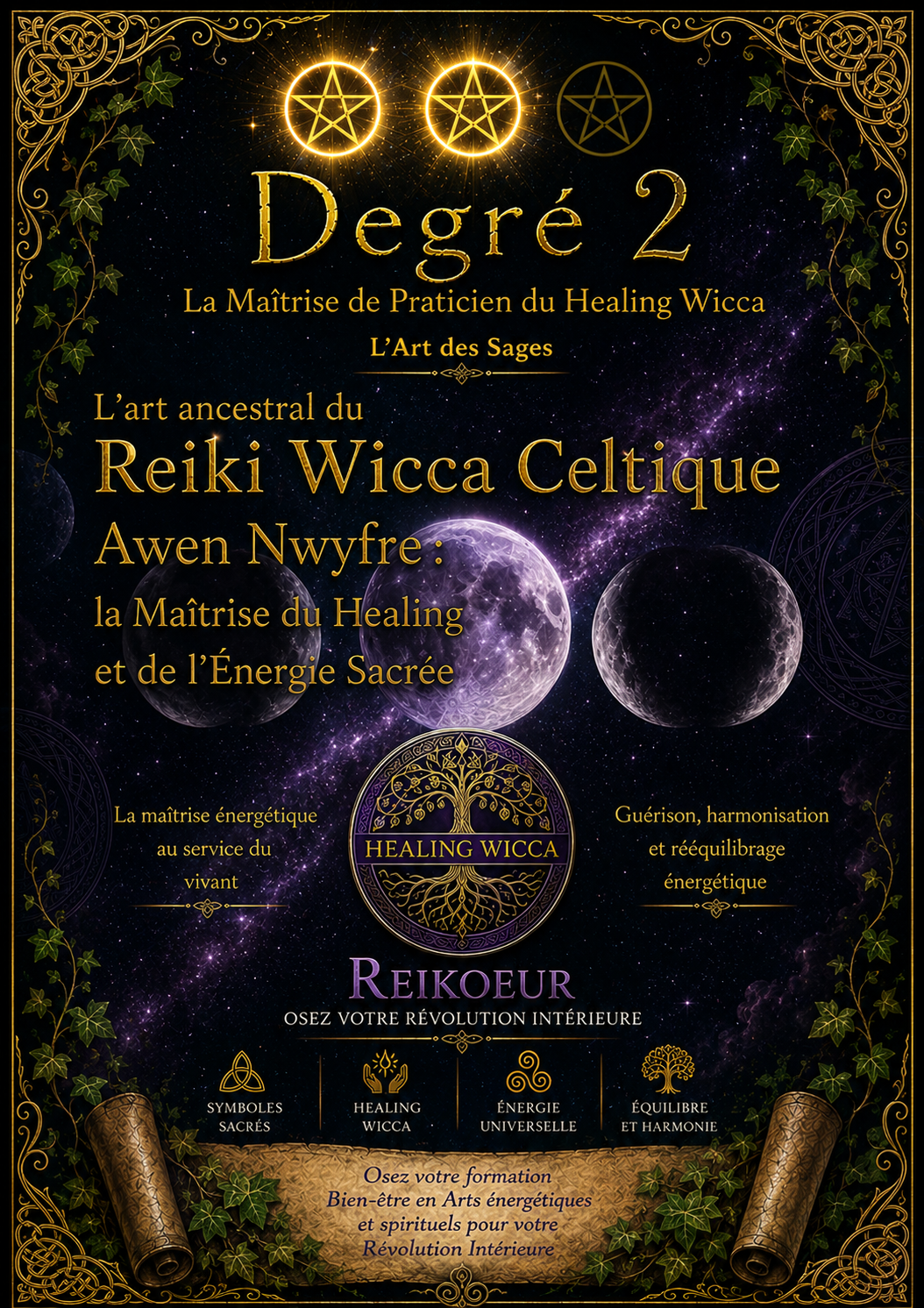 Reiki Wicca Celtic Travailler avec le vivant Reikoeur