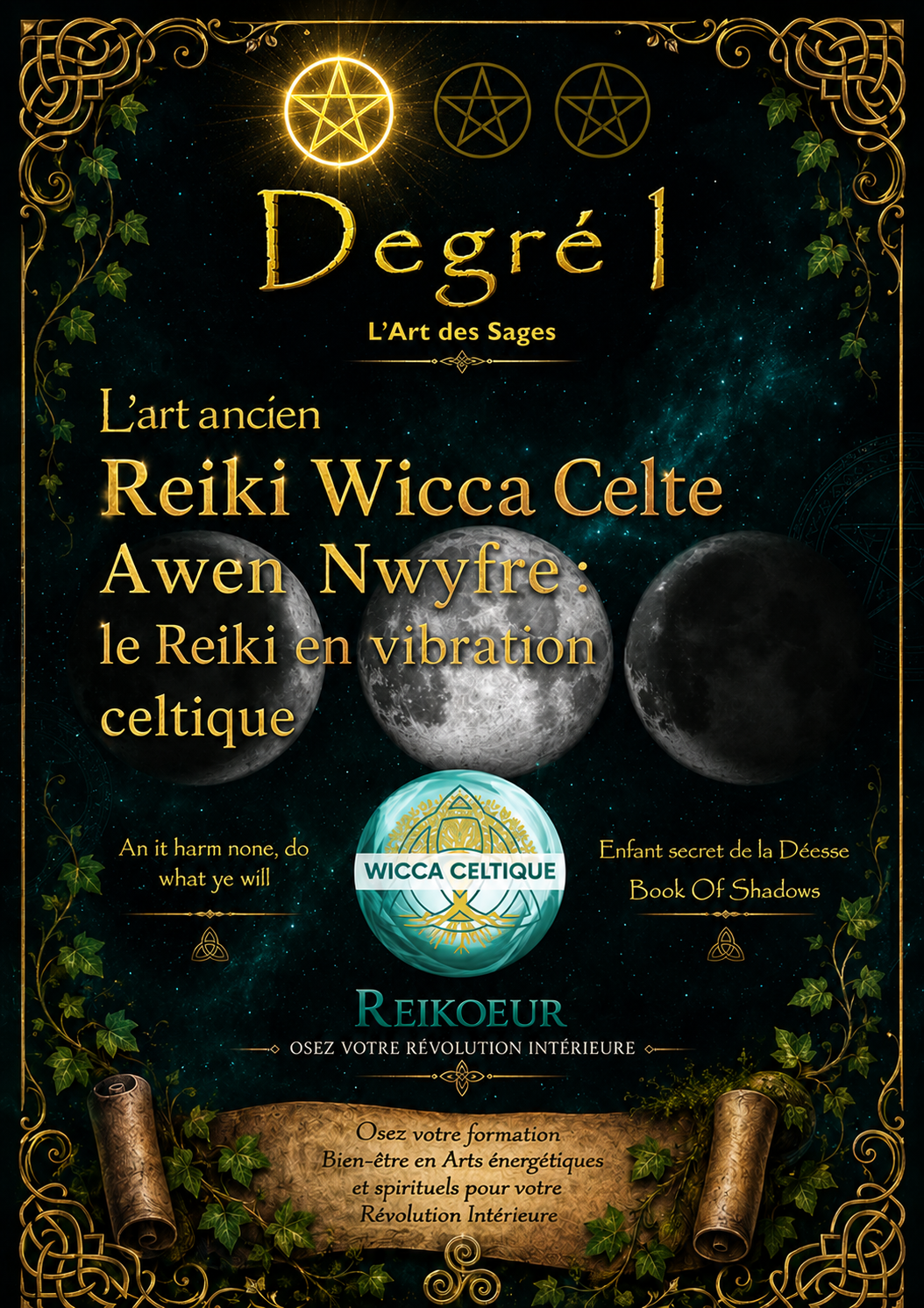 Reiki Wicca Celtic Devenir récepteur conscient Reikoeur